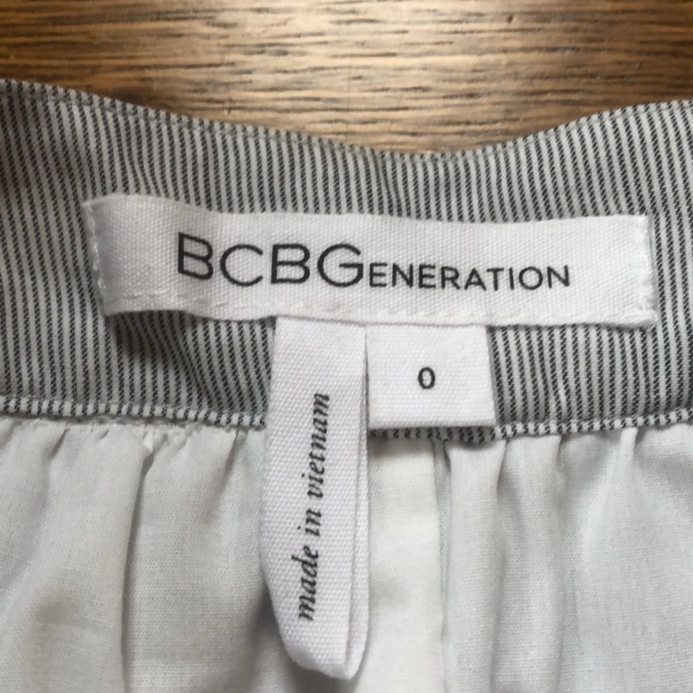 Bcbg Generation Stripe Button Front Flowy Skirt 0 - image 4